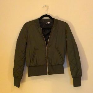 Green H&M Divided Bomber Jacket
